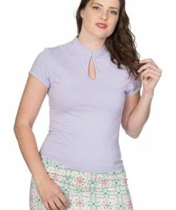 Banned Mandarin Collar Top -ROCKABILLY TOPS Shop Mandarin Collar Top Banned 25 300x