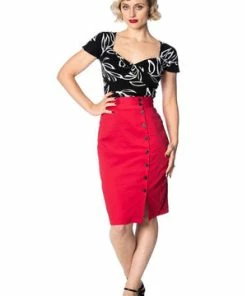 Banned Palm Twist Front Top -ROCKABILLY TOPS Shop Palm Twist Front Top Banned 3 300x