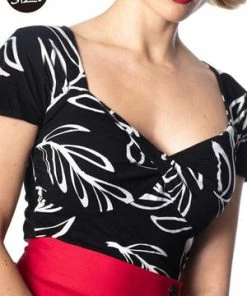 Banned Palm Twist Front Top -ROCKABILLY TOPS Shop Palm Twist Front Top Banned 5 300x