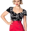 Banned Palm Twist Front Top -ROCKABILLY TOPS Shop Palm Twist Front Top Banned 300x