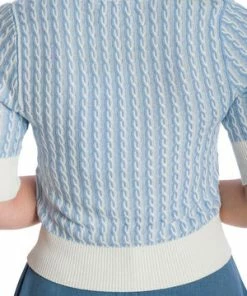 Banned Regatta Race Stripe Knit Cardigan -ROCKABILLY TOPS Shop Regatta Race Stripe Knit Cardigan Banned 4 300x