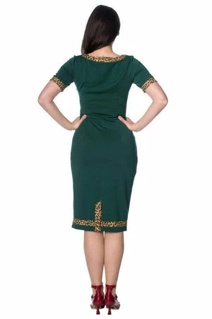 Banned Rock N Roll Leopard Wiggle Dress 4 Banned Rock N Roll Leopard Wiggle Dress - Image 2