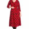 Banned Romance Button Dress -ROCKABILLY TOPS Shop Romance Button Dress Banned 300x