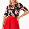 Voodoo Vixen Rosabeth Floral Knit Top