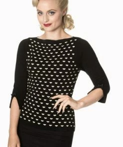 Banned Rules Of The Heart Jersey Top -ROCKABILLY TOPS Shop Rules Of The Heart Jersey Top Banned 5 300x