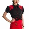 Banned Blooming Rose Shirt 2 Banned Blooming Rose Shirt -ROCKABILLY TOPS Shop SH60052 20BLK 0732 300x