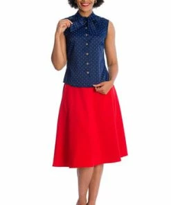 Banned Sea Scape Blouse -ROCKABILLY TOPS Shop Sea Scape Blouse Banned 10 300x