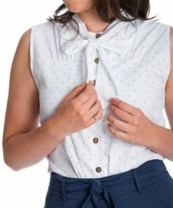 Banned Sea Scape Blouse -ROCKABILLY TOPS Shop Sea Scape Blouse Banned 4 300x