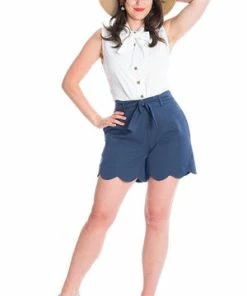 Banned Sea Scape Blouse -ROCKABILLY TOPS Shop Sea Scape Blouse Banned 5 300x