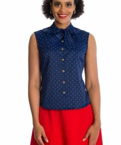 Banned Sea Scape Blouse -ROCKABILLY TOPS Shop Sea Scape Blouse Banned 8 300x