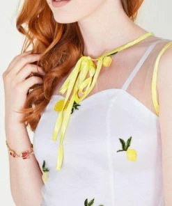 Voodoo Vixen Stacey Pineapple Flared Dress -ROCKABILLY TOPS Shop Stacey Pineapple Flared Dress Voodoo Vixen 4 300x