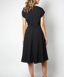 Voodoo Vixen Tabby Polka Dot Tea Dress 32 Voodoo Vixen Tabby Polka Dot Tea Dress -ROCKABILLY TOPS Shop Tabby Polka Dot Tea Dress Voodoo Vixen 11 300x