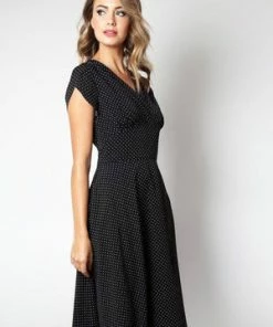 Voodoo Vixen Tabby Polka Dot Tea Dress 33 Voodoo Vixen Tabby Polka Dot Tea Dress -ROCKABILLY TOPS Shop Tabby Polka Dot Tea Dress Voodoo Vixen 12 300x