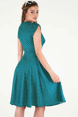 Voodoo Vixen Tabby Polka Dot Tea Dress 4 Voodoo Vixen Tabby Polka Dot Tea Dress - Image 2