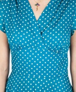 Voodoo Vixen Tabby Polka Dot Tea Dress 29 Voodoo Vixen Tabby Polka Dot Tea Dress -ROCKABILLY TOPS Shop Tabby Polka Dot Tea Dress Voodoo Vixen 8 300x