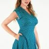 Voodoo Vixen Tabby Polka Dot Tea Dress -ROCKABILLY TOPS Shop Tabby Polka Dot Tea Dress Voodoo Vixen 300x