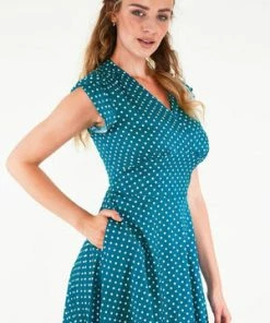 Voodoo Vixen Tabby Polka Dot Tea Dress