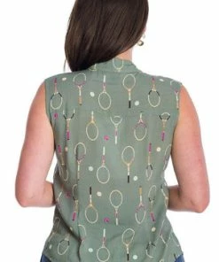 Banned Tennis Love Blouse 8 Banned Tennis Love Blouse -ROCKABILLY TOPS Shop Tennis Love Blouse Banned 2 300x