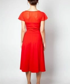 Voodoo Vixen Victoria Flutter Sleeve Dress 18 Voodoo Vixen Victoria Flutter Sleeve Dress -ROCKABILLY TOPS Shop Victoria Flutter Sleeve Dress Voodoo Vixen 6 300x