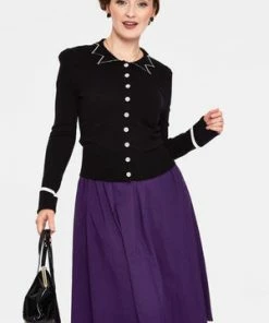 Voodoo Vixen Winifred Pointy Collar Cardigan 9 Voodoo Vixen Winifred Pointy Collar Cardigan -ROCKABILLY TOPS Shop Winifred Pointy Collar Cardigan Voodoo Vixen 3 300x