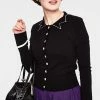 Voodoo Vixen Winifred Pointy Collar Cardigan -ROCKABILLY TOPS Shop Winifred Pointy Collar Cardigan Voodoo Vixen 300x