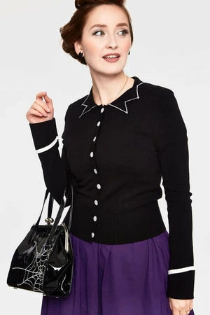 Voodoo Vixen Winifred Pointy Collar Cardigan 3 Voodoo Vixen Winifred Pointy Collar Cardigan