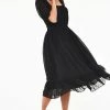 Voodoo Vixen Yara Floral Embroidered Witch Tea Dress