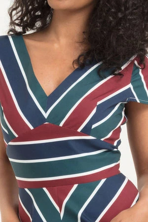 Voodoo Vixen Addison Striped Swing Dress 6 Voodoo Vixen Addison Striped Swing Dress - Image 4