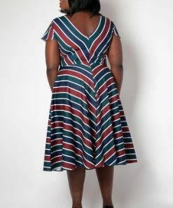 Voodoo Vixen Addison Striped Swing Dress 14 Voodoo Vixen Addison Striped Swing Dress -ROCKABILLY TOPS Shop addison striped swing dress voodoo vixen 6 300x