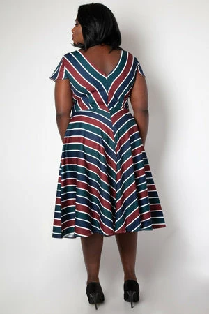 Voodoo Vixen Addison Striped Swing Dress 8 Voodoo Vixen Addison Striped Swing Dress - Image 6