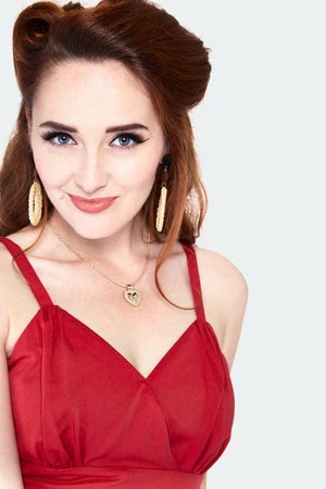 Voodoo Vixen Adjustable Strap Solid Flare Dress 7 Voodoo Vixen Adjustable Strap Solid Flare Dress - Image 5