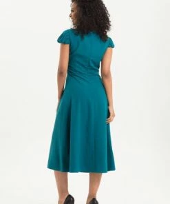 Voodoo Vixen Alexa Blue Dress -ROCKABILLY TOPS Shop alexa blue dress voodoo vixen 2 300x