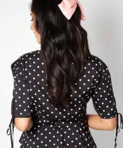 Voodoo Vixen Alice Polka Dot Peplum Blouse -ROCKABILLY TOPS Shop alice polka dot peplum blouse voodoo vixen 8 300x