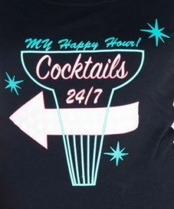 Voodoo Vixen Always Happy Hour Tee 7 Voodoo Vixen Always Happy Hour Tee -ROCKABILLY TOPS Shop always happy hour tee voodoo vixen 3 300x