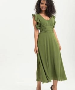 Voodoo Vixen Amelia Olive Gown -ROCKABILLY TOPS Shop amelia olive gown voodoo vixen 3 300x