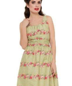 Voodoo Vixen Angie Floral Cotton Dress -ROCKABILLY TOPS Shop angie floral cotton dress voodoo vixen 4 300x