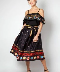 Voodoo Vixen Anna Embroidered Ruffle Top 17 Voodoo Vixen Anna Embroidered Ruffle Top -ROCKABILLY TOPS Shop anna embroidered ruffle top voodoo vixen 7 300x