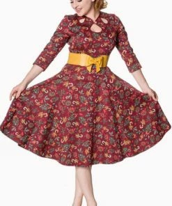 Banned Autumn Leaves Dress -ROCKABILLY TOPS Shop autumn leaves dress banned 3 300x