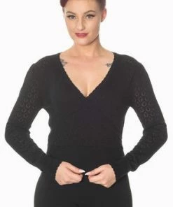 Banned Basic Instinct Long Sleeve Top -ROCKABILLY TOPS Shop basic instinct long sleeve top banned 6 300x