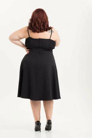 Voodoo Vixen Bee Black Flared Dress Plus Size 4 Voodoo Vixen Bee Black Flared Dress Plus Size - Image 2