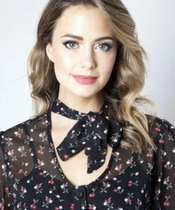 Voodoo Vixen Bella Black Cherry Print Top -ROCKABILLY TOPS Shop bella black cherry print top voodoo vixen 3 300x