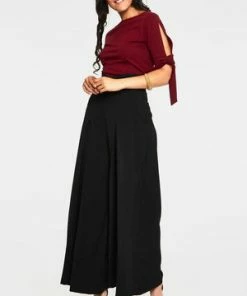 Voodoo Vixen Benny Cowl Neck Top -ROCKABILLY TOPS Shop benny burgandy cowl neck top with tie sleeves tpa 2464 03.1072 3670a0dc 6d5c 4e27 b67b 75efb3911607 300x