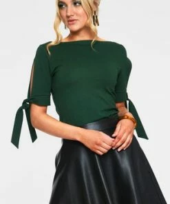 Voodoo Vixen Benny Cowl Neck Top -ROCKABILLY TOPS Shop benny green cowl neck top with tie sleeves tpa 2466 04.1074 300x