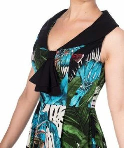 Banned Blue Tropics Dress -ROCKABILLY TOPS Shop blue tropics dress banned 3 300x