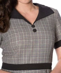 Banned Brains & Brawn Flare Dress -ROCKABILLY TOPS Shop brains brawn flare dress banned 4 300x