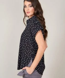 Voodoo Vixen Brie Brie Polka Dot Shirt 10 Voodoo Vixen Brie Brie Polka Dot Shirt -ROCKABILLY TOPS Shop brie brie polka dot shirt voodoo vixen 3 300x