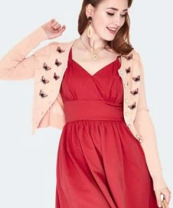 Voodoo Vixen Butterfly Embroidered Cardigan