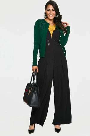 Voodoo Vixen Bonita Velvet Floral Applique With Pearl Detail Cardigan 6 Voodoo Vixen Bonita Velvet Floral Applique With Pearl Detail Cardigan - Image 4