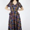 Voodoo Vixen Camilla Plaid Flare Dress -ROCKABILLY TOPS Shop camilla plaid flare dress voodoo vixen 300x