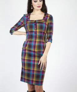 Voodoo Vixen Camilla Plaid Pencil Dress